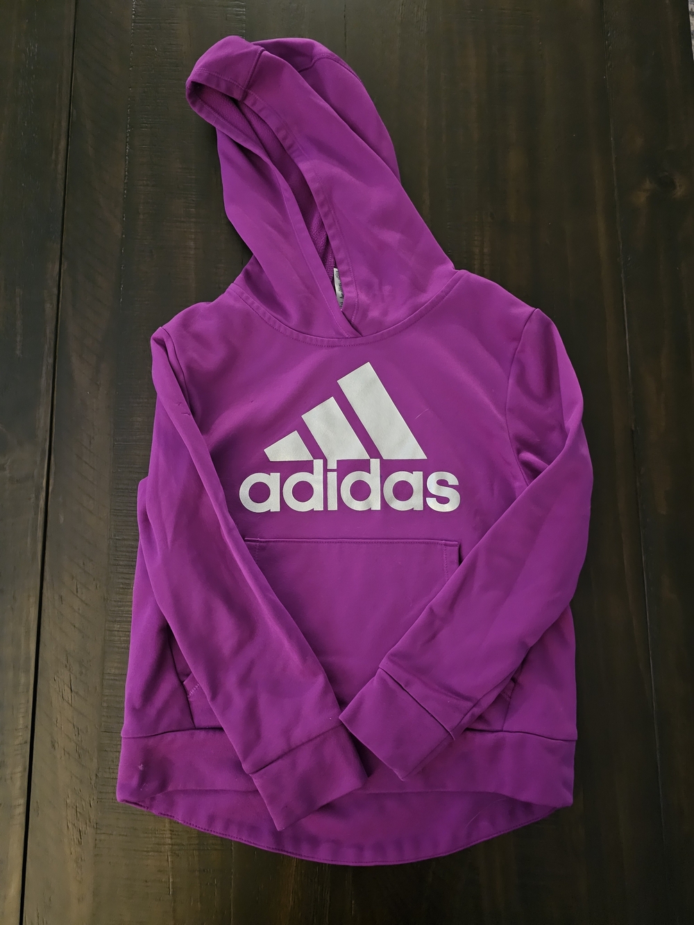 adidas Kids' Purple Logo Hoodie Sweatshirt